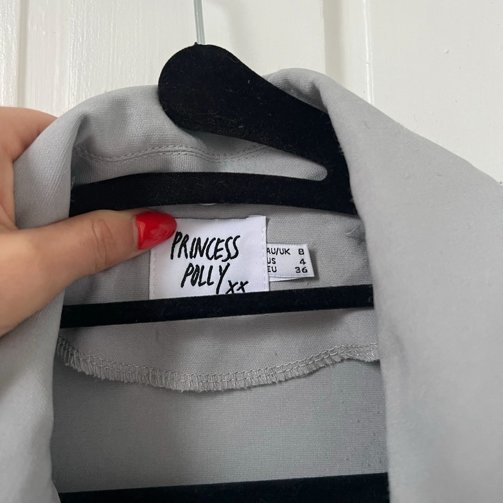 Gray Princess Polly Cropped Blazer - Picture 4 of 4